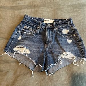Garage Distressed High Rise Festival Shorts Size 0